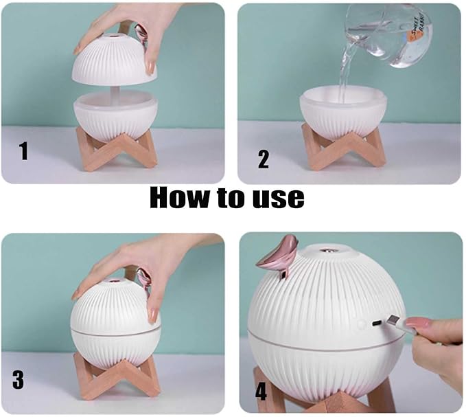 Lámpara Humidificador De Esfera Con Base