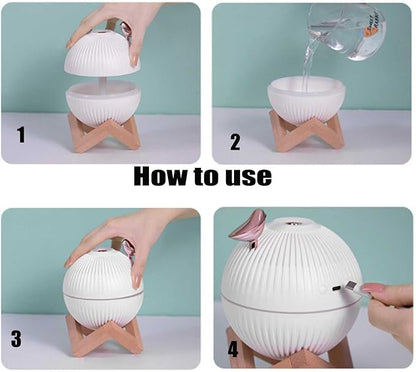 Lámpara Humidificador De Esfera Con Base